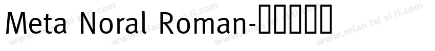 Meta Noral Roman字体转换